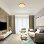Lampa sufitowa Tesia,ind.ceil. LED60W, D60cm, gold
