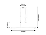 Lampa wisząca Temperius,ind.pend. LED24W, H80-150cm, ciepła biel