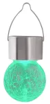 7850 Lampka solarna zewnętrzna wisząca Yola DC 1,2V RGB LED / 0,06W IP44 chrom satyna