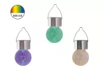 7850 Lampka solarna zewnętrzna wisząca Yola DC 1,2V RGB LED / 0,06W IP44 chrom satyna
