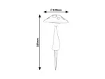 7877 Lampa solarna zewnętrzna naziemna Funghetto DC 1,2V LED 0,06W 3000K IP44