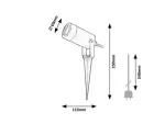 7814 Lampa naziemna Krobia GU10 1x MAX 4W 230V, 50Hz IP65