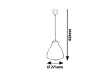 5060 Lampa wisząca Morris E-27/ 1x max 40W IP20 szary 230V, 50Hz