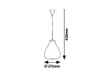 5059 Lampa wisząca Morris E-27/ 1x max 40W IP20 biały 230V, 50Hz