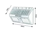 7881 Lampa solarna Ostrava, LED2,4W, czarna, czujnik