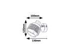 5379 Kinkiet Basil E14/ 1x max.10W chrom satyna / srebrny dąb 230V, 50Hz