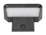 Certovo, outdoor solar wall lamp, LED4W, with shade: 360lm, without shade: 600lm, H10cm, D18,5cm, L22cm, motion sensor, IP49