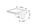 Certovo, outdoor solar wall lamp, LED4W, with shade: 360lm, without shade: 600lm, H10cm, D18,5cm, L22cm, motion sensor, IP49