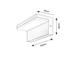 77092 Zaragoza lampa ogrodowa ścienna LED 10W IP54 -20°C;40°C