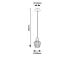 3539 Lampa wisząca Belano E27 1x MAX 40W czarny