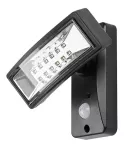 Certovo, outdoor solar wall lamp, LED4W, with shade: 360lm, without shade: 600lm, H10cm, D18,5cm, L22cm, motion sensor, IP64