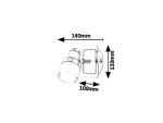 5021 Kinkiet Harold LED/5W IP44 (400lm,4000K) chrom/czarny/opal 230V, 50Hz