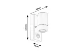 8834 Kinkiet Medina GU10 / 1xMAX. 10W IP44 czarny matowi 230V, 50Hz