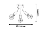 6808 Lampa sufitowa Almus E 27 3X60W