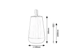 Franco,ind.table, LED2W, H15cm, white