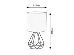 3017 Lampka nocna Kinga E14 1x MAX 40W złoty