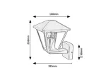 Paravento, outdoor wall lamp, E27 1xMAX 40W, 16x22cm, L19,5cm, without lightsource, IP44