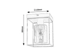 Chadwick,ind.ceil. E27 1xMAX25W, H20cm