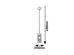 5338 Lampa wisząca Oberon E14 1xmax. 40W kawa/bursztynowy 230V, 50Hz