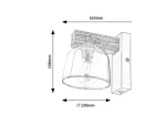 3081 Lampa ścienna Cardamon E14 1XM40W black s oak