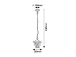 Paravento, outdoor pendant lamp, E27 1xMAX 40W, W16cm, H83cm, without lightsource, IP44
