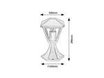 Paravento, outdoor floor lamp, E27 1xMAX 40W, W16cm, H29cm, without lightsource, IP44