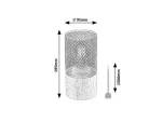 Callum,ind.table, E27 1xMAX25W, H19,5cm