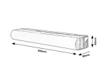2065 Kinkiet łazienkowy Matt LED 10W chrome L35cm