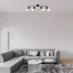 3989 Lampa sufitowa Lamar E27 4xMAX 40W matt black