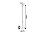 Centio,ind.pendant, E27 1xMAX40W, H120cm