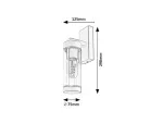 Kolta,outd.wall, E27 1xMAX12W, L12,5cm
