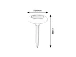 Haiti, outdoor solar lamp, 0,5W, with shade: 10lm, without shade: 12lm, , H23,5cm, D14cm, battery: DC 3.7V 1200mAh, RGB, IP65