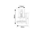 Niylah,ind.wall, E27 1xMAX25W, L15,5cm