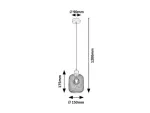 3131 Lampa wisząca Grendel E27 1x60W beech+blk D15