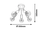 6809 Lampa sufitowa Almus E 27 5X60W