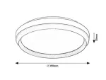Fontana,ind.ceil. LED24W, D39cm, brown