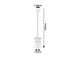 Niylah,ind.pend. E27 1xMAX25W, H120cm