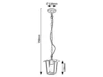 7130 Lampa wisząca zewnętrzna Taverna E27 1x MAX 15W 230V, 50Hz IP44