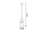 3154 Lampa wisząca Zelkova E27 1xMAX40W br alu D12