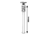8890 Słupek ogrodowy Budapest 80cm E27 1x max. 40W brąz 230V, 50Hz
