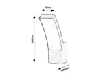 7504 Zewnętrzna Lampa ścienna Palanga LED 12W 230V, 50Hz 3000K 800lm IP44 ciepła biel