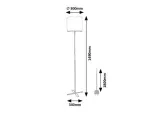 Izander,ind.floor, E27MAX40W,H149,silver