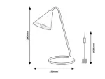 3089 Lampa stołowa Monty, E14,40W, biała, H34,5