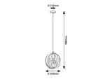 5360 Lampa wisząca Cortado E27 1xMAX40W black D25