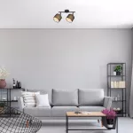 3245 Spot Miguel E14 2xMAX40W oak black