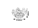 6389 Lampa sufitowa Birdy E-14/ 3x max 40W IP20 multicolor 230V, 50Hz