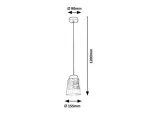 3543 Lampa wisząca Zenaida E27 1x MAX 60W czarny