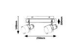 5022 Lampa łazienkowa Harold LED/10W IP44 (800lm,4000K) chrom/czarny/opal 230V, 50Hz