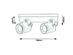7930 Lampa zewnętrzna ścienna Elva GU10 2x MAX35W antracyt