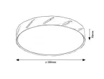 Nessira,ind.ceil. LED25W, D39cm, m.black